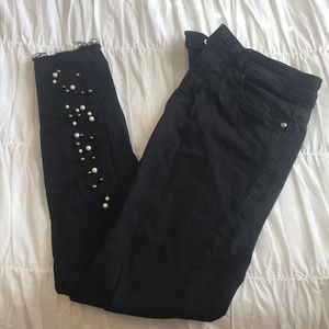 Black Pants with Pearls